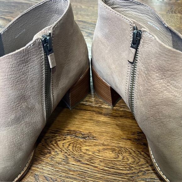 Eileen Fisher Melrose Ankle Boots Womens 8 Tan Earth Nubuck Leather Block Heel - Picture 6 of 9